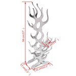 vidaXL Casier à 9 bouteilles en forme de flamme Aluminium Argenté