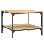vidaXL Table basse chêne sonoma 55x55x40 cm bois d'ingénierie