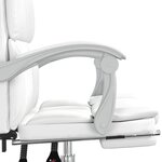 vidaXL Fauteuil inclinable de bureau Blanc Similicuir