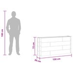 vidaXL Jardinière surélevée Marron 150 x 30 x 72 cm WPC et Aluminium