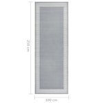 vidaXL Tapis BCF Gris avec motif 100x250 cm