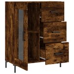 vidaXL Buffet chêne fumé 69 5x34x90 cm bois d'ingénierie