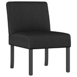 vidaXL Fauteuil sans accoudoirs noir tissu