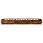 vidaXL Cadre de lit sans matelas chêne fumé 100x200 cm bois ingénierie
