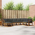 vidaXL Ensemble de canapés d'extérieur 8 Pièces Naturel et Anthracite