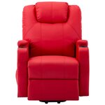 Vidaxl fauteuil de massage rouge similicuir