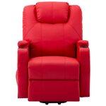 vidaXL Fauteuil de massage Rouge Similicuir