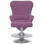 vidaXL Fauteuil œuf 2 Pièces Violet 63 x 73 x 90 cm Velours