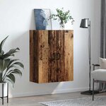 vidaXL Meuble mural Marron 69 5 x 34 x 90 cm Bois d'ingénierie