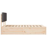 vidaXL Cadre de lit avec tête de lit rembourrée Gris foncé