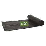 Pack and Move - Lot 20 Grands Sacs Poubelles Résistants Pour Déménagement - 120 L - Sacs Poubelles Pour Gros Volumes