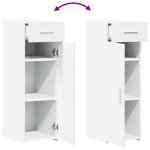 vidaXL Buffet blanc 30x42 5x93 cm bois d'ingénierie