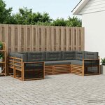 vidaXL Ensemble de canapés d'extérieur 6 Pièces Naturel et Anthracite