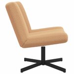 vidaXL Chaise pivotante Beige 63 x 75 x 76 cm Peau de mouton