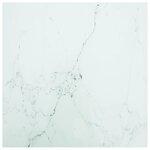 vidaXL Dessus de table blanc 60x60 cm 6 mm verre trempé design marbre