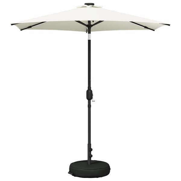 vidaXL Parasol de jardin avec lampes LED 230 x 230 cm Polyester Crème