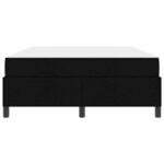 vidaXL Lit à ressorts Noir  Noir 140 x 200 cm Tissu  Bois Engineered