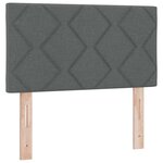vidaXL Lit à ressort LED avec matelas Gris foncé 80 x 200 cm tissu