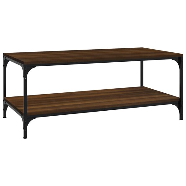 vidaXL Table basse Chêne marron 80x50x40 cm Bois d'ingénierie