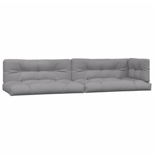 vidaXL Coussins de palette 5 Pièces gris tissu