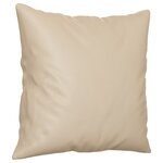 vidaXL Ensemble de canapés 3 Pièces avec coussins Crème Tissu microfibre