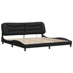 vidaXL Cadre de lit avec LED sans matelas Hvar noir 200x200 cm