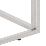 vidaXL Table console argenté acier inoxydable/bois massif récupération