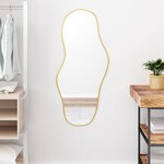 vidaXL Miroir mural Doré 100x45 cm