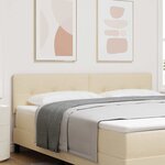 vidaXL Tête de lit avec tête de lit Crème 180 cm Cuir synthétique
