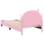 vidaXL Cadre de lit pour enfants avec tête de lit Rose 80 x 200 cm PU