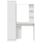 vidaXL Bureau avec rangement 2 Pièces Blanc 78.5 x 37 x 154.5 cm