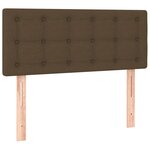 vidaXL Sommier à lattes de lit matelas et LED marron foncé 120x190 cm