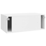 vidaXL Meuble TV mural Montage mural Blanc brillant 78 5 x 41 x 30 cm