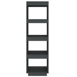 vidaXL Bibliothèque/Séparateur de pièce gris 40x35x135 cm pin massif