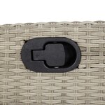 vidaXL Banc inclinable de jardin et coussins gris clair résine tressée