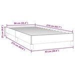 vidaXL Cadre de lit sans matelas vert foncé 90x210 cm velours