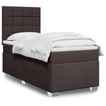vidaXL Sommier à lattes de lit avec matelas Marron foncé 90x200 cm