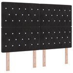 vidaXL Lit Box Spring avec matelas Noir 160x200 cm Velours