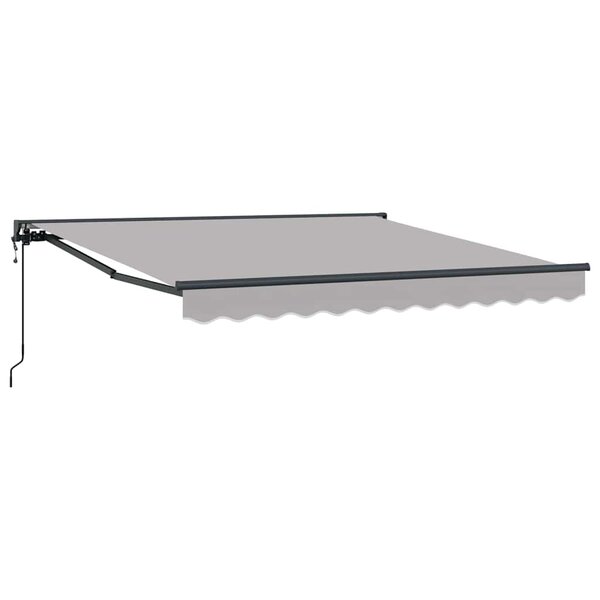vidaXL Auvent Rétractable Gris clair 350x250 cm tissu