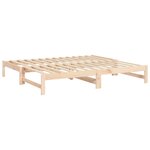 vidaXL Lit coulissant 2x(75x190) cm Bois de pin massif
