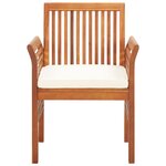vidaXL Chaises à manger de jardin et coussins lot de 8 Bois acacia