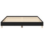 vidaXL Cadre de lit Chêne noir 160 x 200 cm Bois d'ingénierie
