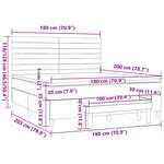 vidaXL Sommier à lattes de lit avec matelas Bleu 180x200 cm Tissu