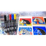 Marqueur peinture 4ARTIST pointe biseau 15 mm ARGENT PÉBÉO