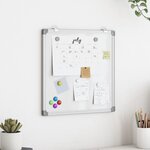 vidaXL Tableau blanc magnétique 40x40x1 7 cm aluminium
