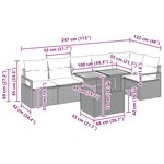 vidaXL Ensemble de salle à manger pour jardin 7 Pièces Gris et marine