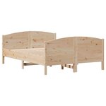 vidaXL Cadre de lit sans matelas 140x200 cm bois massif de pin