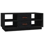 vidaXL Table basse Noir 100x50x41 cm Bois massif de pin