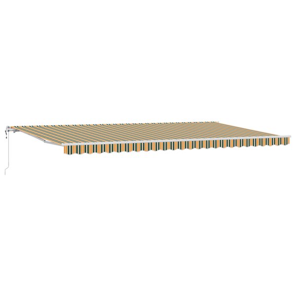 vidaXL Store Rétractable Vert et jaune 600 × 300 cm Vert et jaune