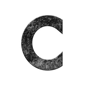 Numéro C - Numéro adhésif pour boîtes aux lettres- Pierre véritable 50 mm  Galibot